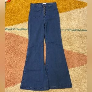 Cello High Rise Button Fly Flares